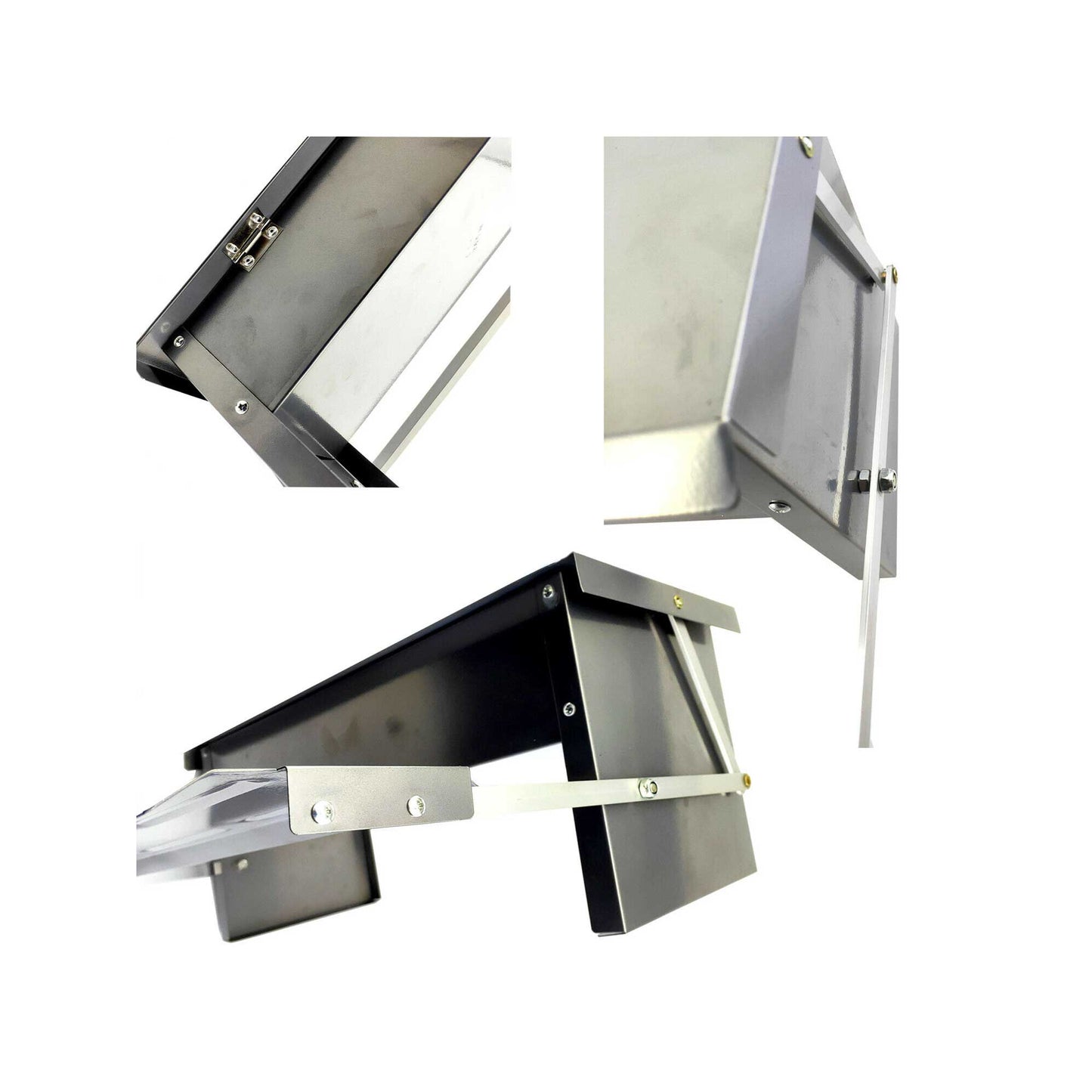 6.5L Automatic Chook Chicken Feeder Poultry Auto Treadle Galvanised Metal Coop - DogsDomain.com.au