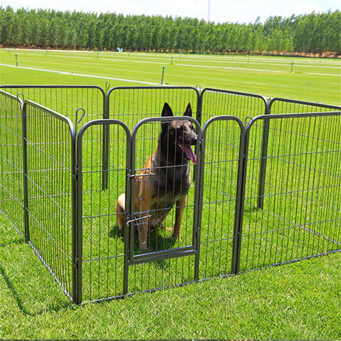 8 Panel Pet Dog Playpen Puppy Exercise Cage Enclosure Fence Foldable Play Pen L - DogsDomain.com.au