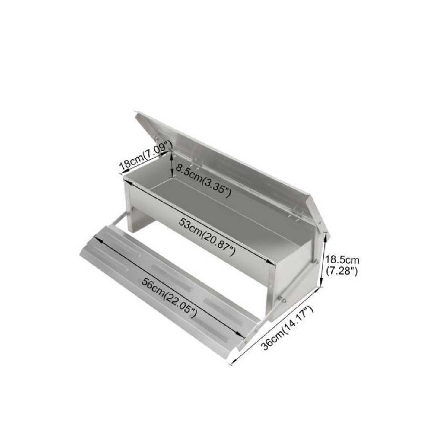 8L Automatic Chook Chicken Feeder Poultry Auto Treadle Aluminium Metal Coop - DogsDomain.com.au