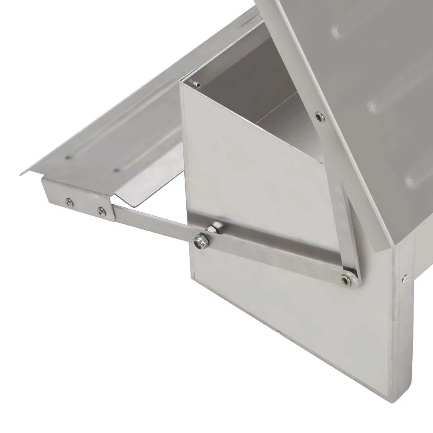 8L Automatic Chook Chicken Feeder Poultry Auto Treadle Aluminium Metal Coop - DogsDomain.com.au