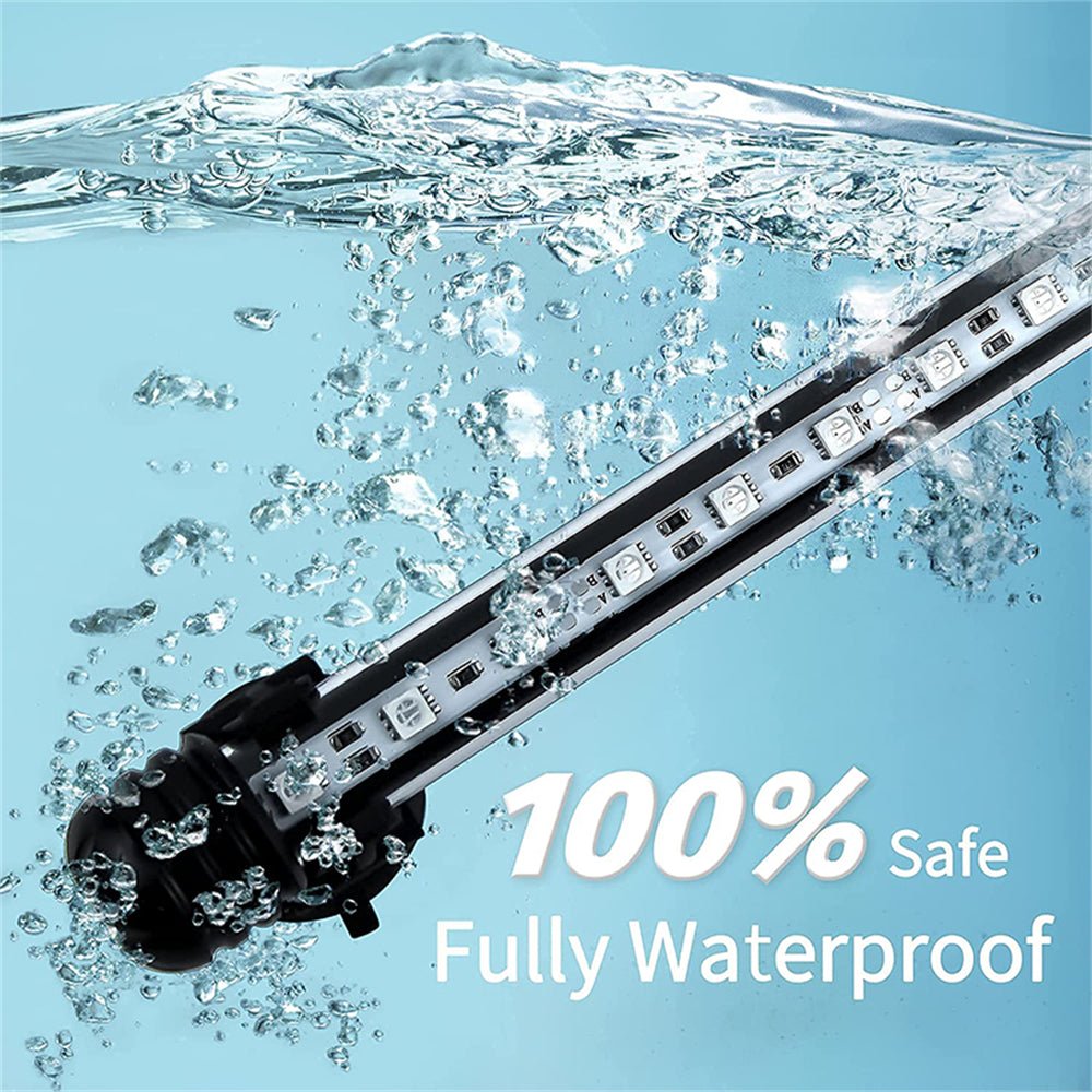 9LED Aquarium Fish Tank LED Light Bar Lamp 18cm Pool Submersible Waterproof Cool White - DogsDomain.com.au