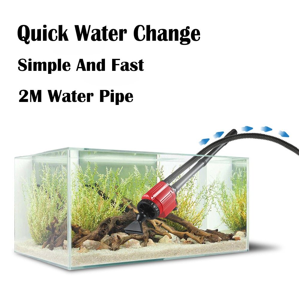 Aquarium Electric Siphon Pump Vacuum Cleaner Fish Tank Clean Water Change Gravel - DogsDomain.com.au