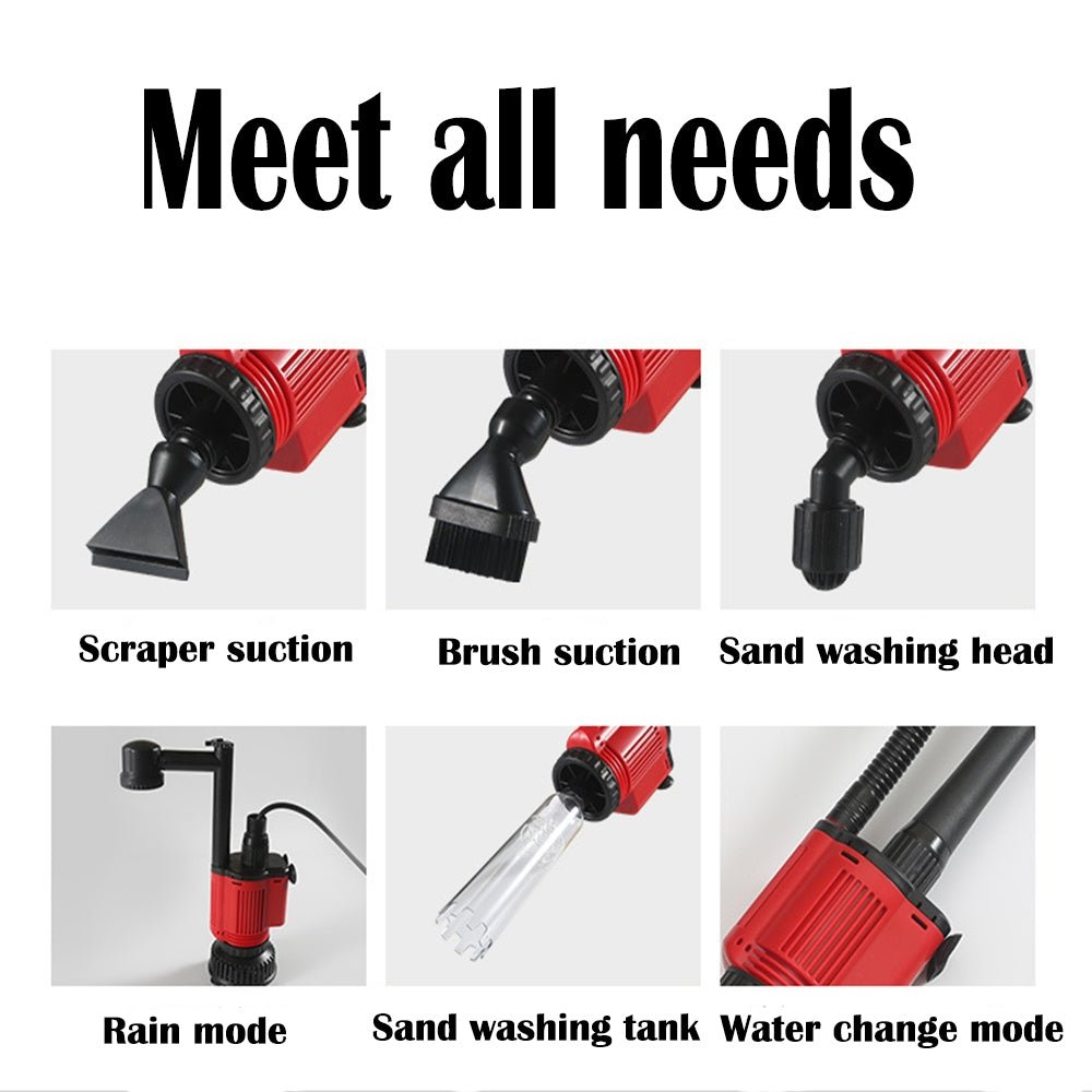 Aquarium Electric Siphon Pump Vacuum Cleaner Fish Tank Clean Water Change Gravel - DogsDomain.com.au