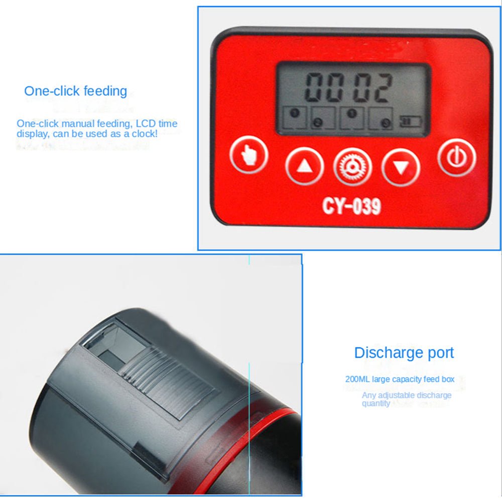 Automatic LCD Fish Feeder Smart Auto Food Dispenser Feeding Timer Aquarium Tank - DogsDomain.com.au
