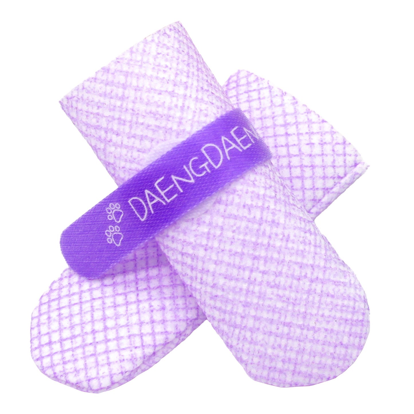 Daeng Daeng Shoes 28pc L Violet Dog Shoes Waterproof Disposable Boots Anti-Slip Socks - DogsDomain.com.au