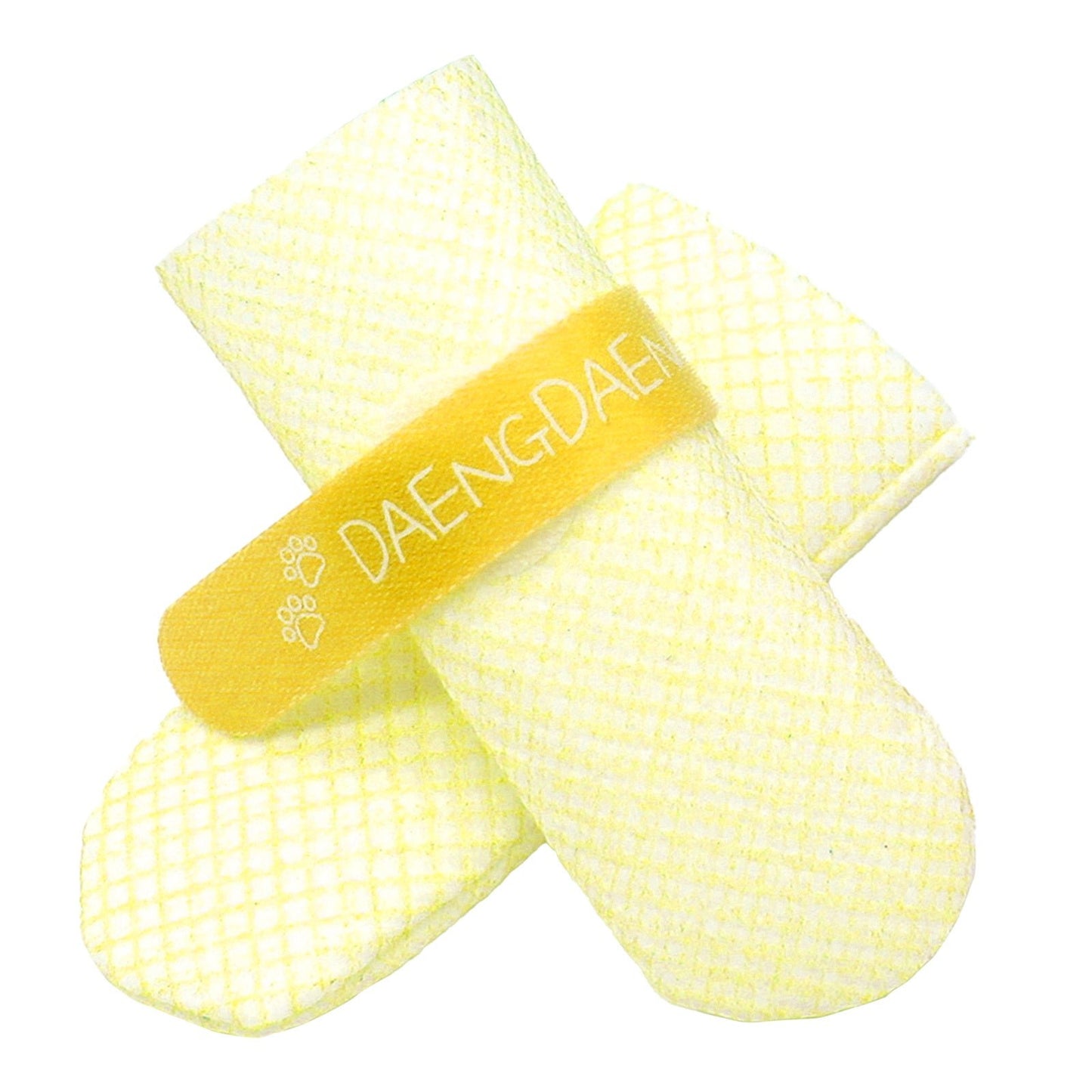 Daeng Daeng Shoes 28pc L Yellow Dog Shoes Waterproof Disposable Boots Anti-Slip Socks - DogsDomain.com.au