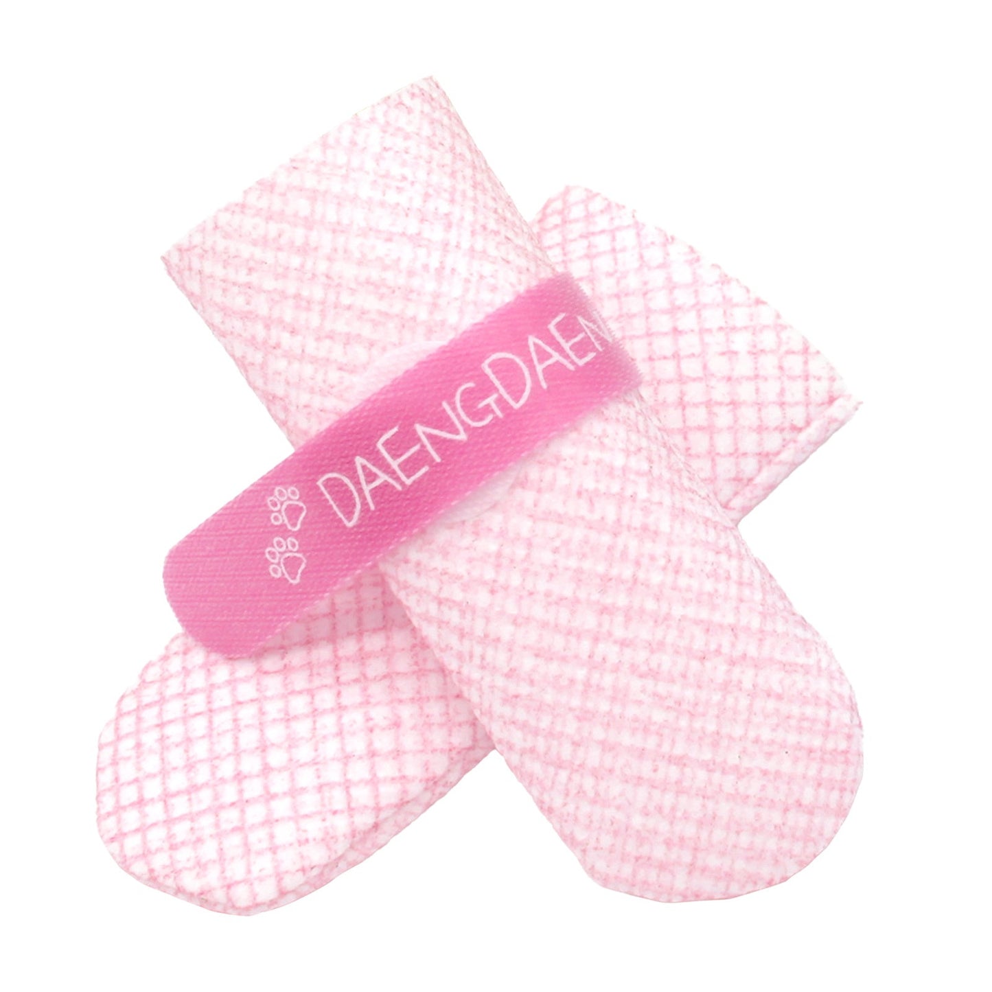 Daeng Daeng Shoes 28pc M Pink Dog Shoes Waterproof Disposable Boots Anti-Slip Socks - DogsDomain.com.au
