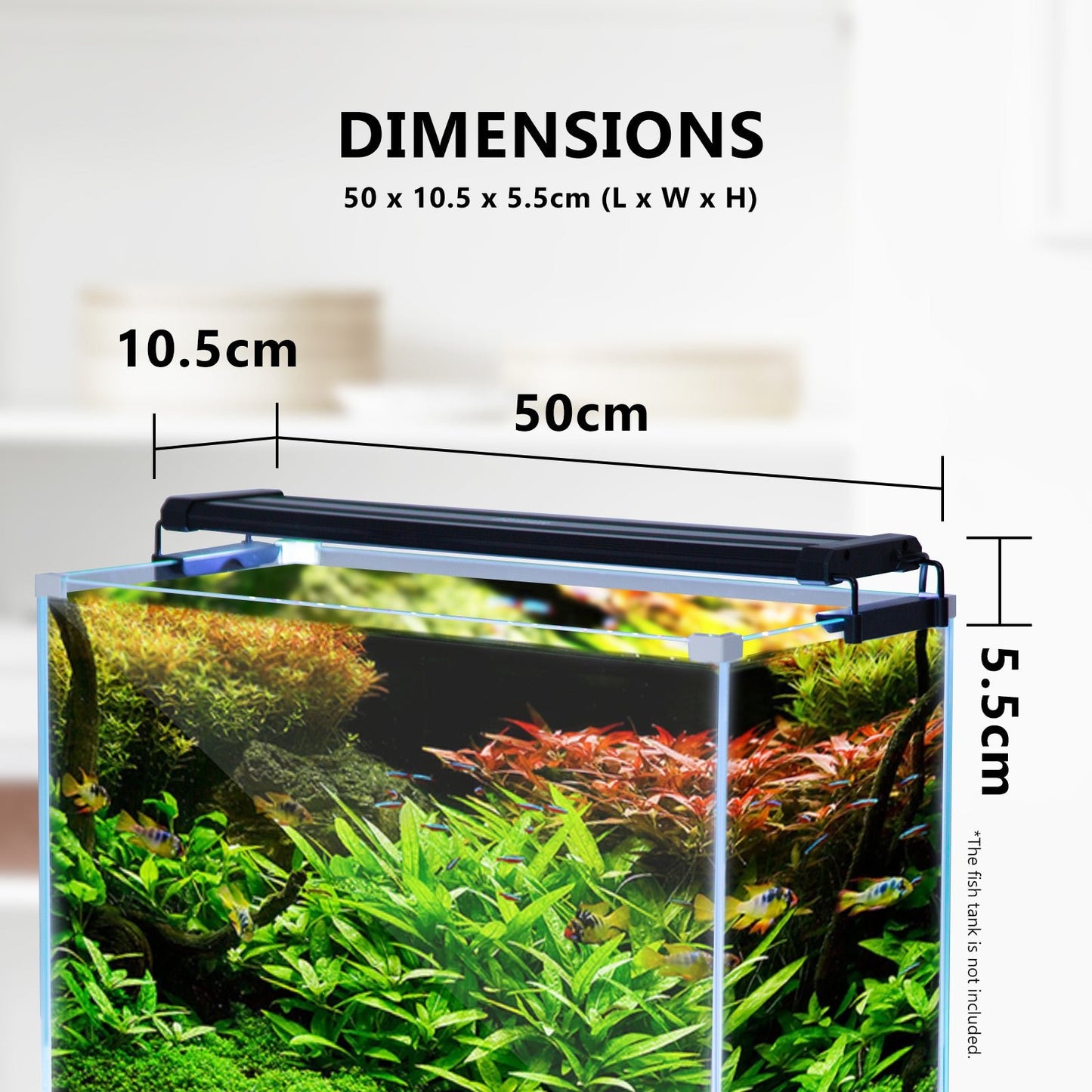 Dynamic Power 11W Aquarium Blue White LED Light for Tank 50-70cm - DogsDomain.com.au