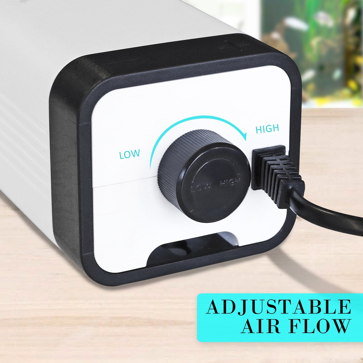 Dynamic Power Aquarium Air Pump Oxygen Hydroponic 2 Outlet 180L/H 4W - DogsDomain.com.au