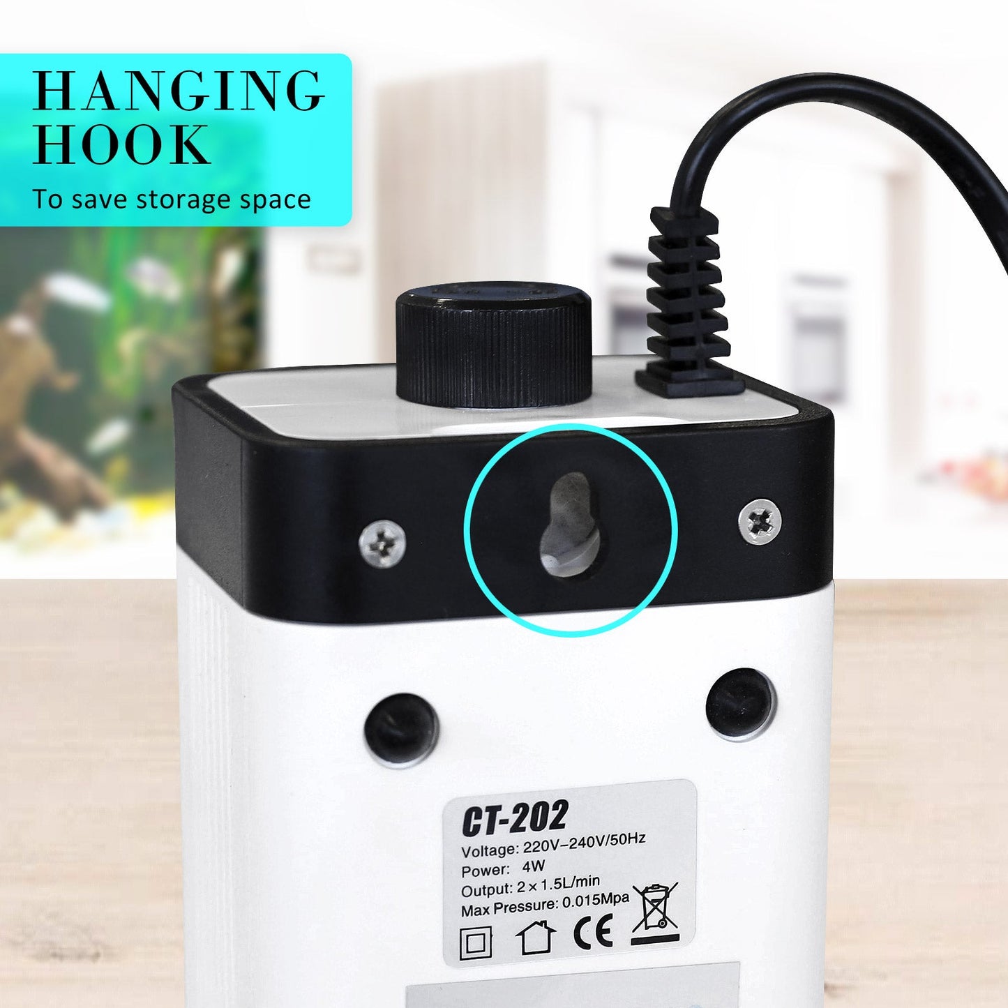 Dynamic Power Aquarium Air Pump Oxygen Hydroponic 2 Outlet 180L/H 4W - DogsDomain.com.au