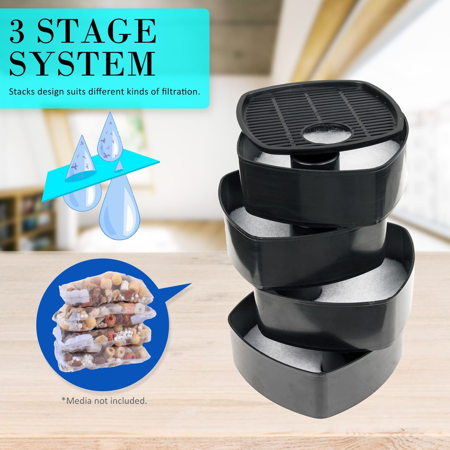 Dynamic Power Aquarium External Canister Filter 1000L/H - DogsDomain.com.au