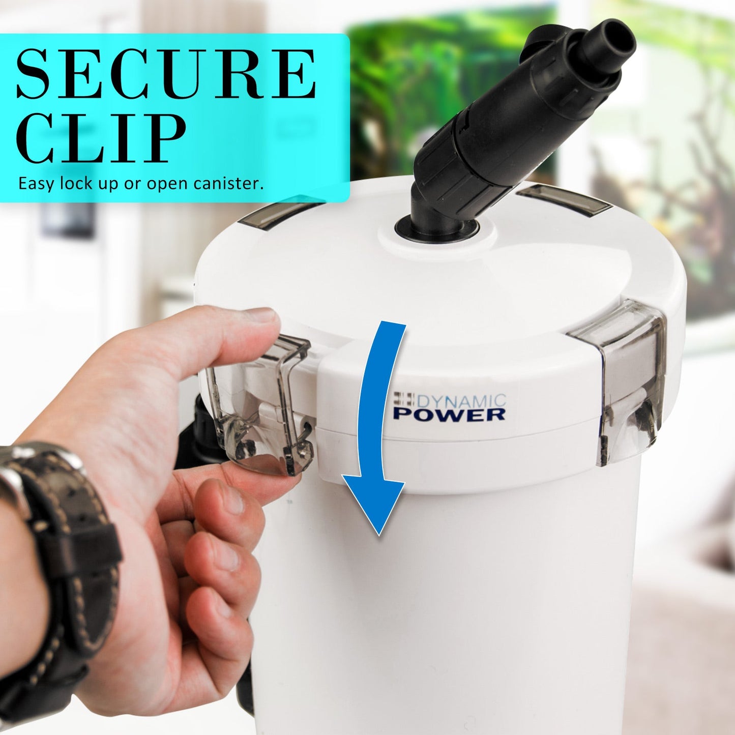 Dynamic Power Aquarium External Canister Filter 400L/H - DogsDomain.com.au