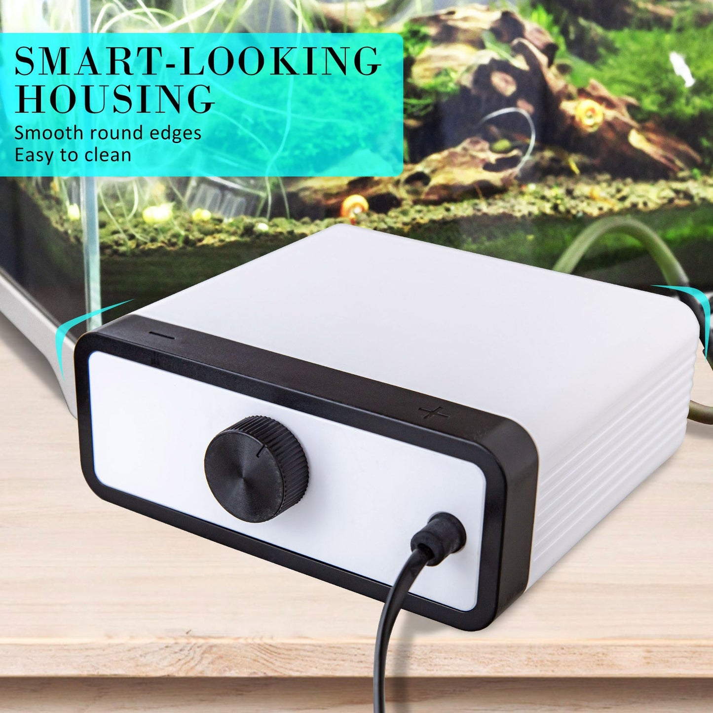 Dynamic Power White Aquarium Air Pump Oxygen Hydroponic 4 Outlet 670L/H 8W - DogsDomain.com.au