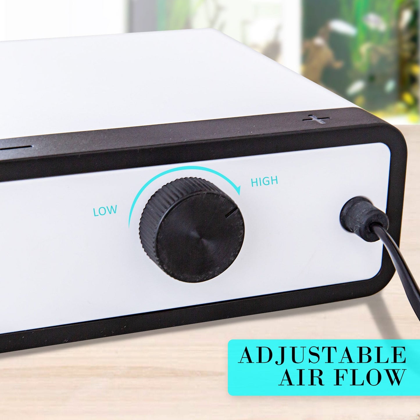 Dynamic Power White Aquarium Air Pump Oxygen Hydroponic 4 Outlet 670L/H 8W - DogsDomain.com.au