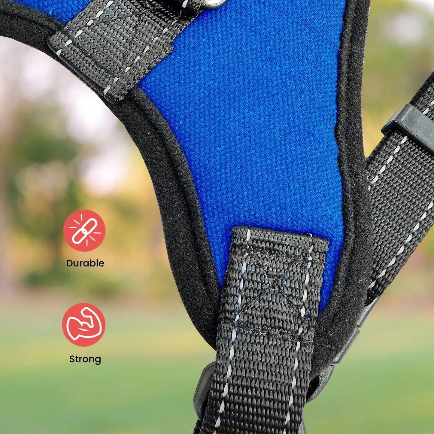 FLOOFI Dog Harness M Size (Blue) FI-PC-151-XL - DogsDomain.com.au