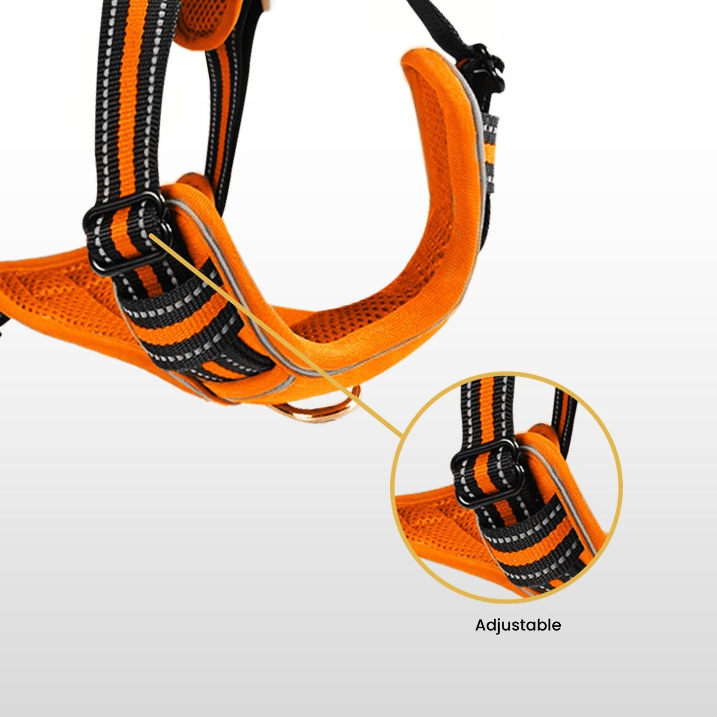 FLOOFI Dog Harness Vest XXL Size (Orange) FI-PC-186-XL - DogsDomain.com.au