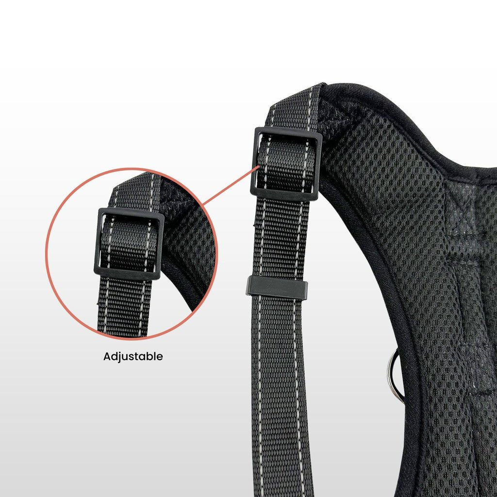 FLOOFI Dog Harness XL Size (Black) - DogsDomain.com.au