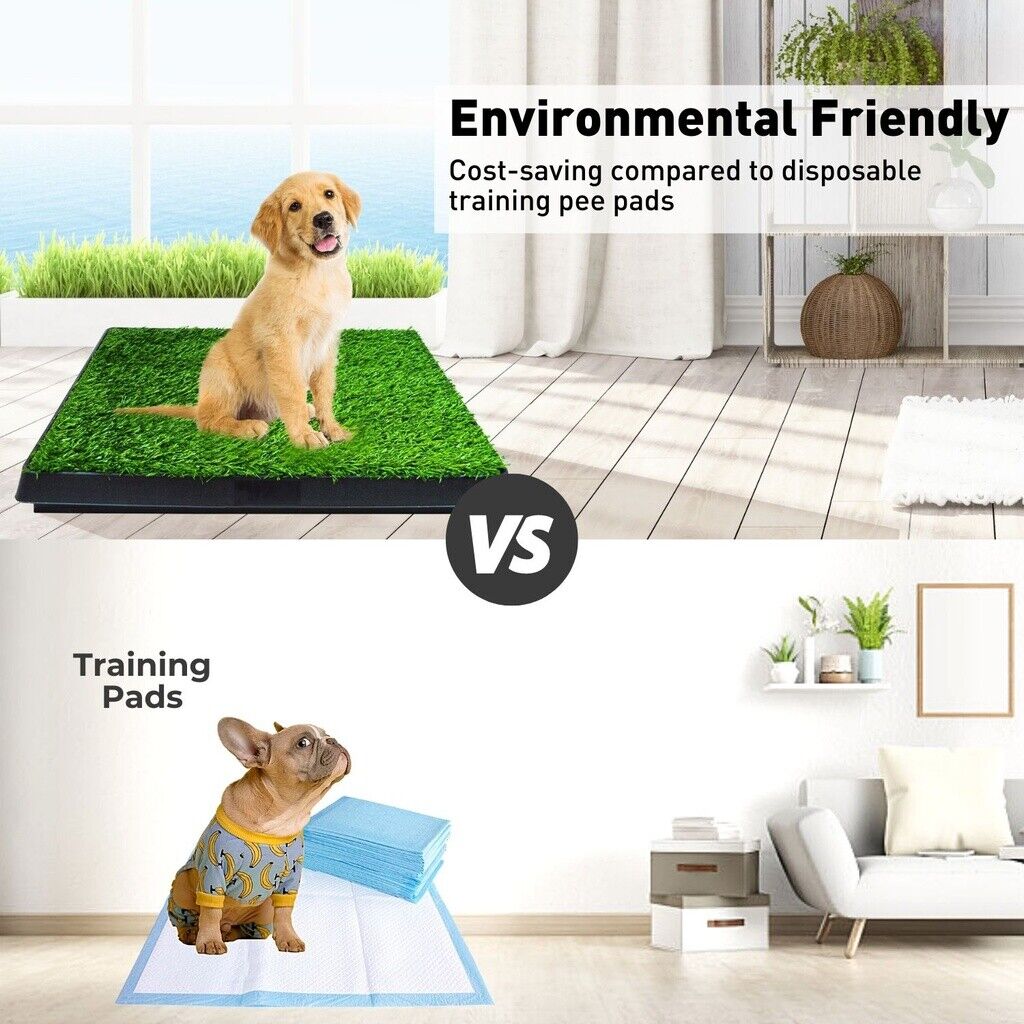 Floofi Pet Grass Training Potty 2 Piece Set FI-LM-111-FE - DogsDomain.com.au