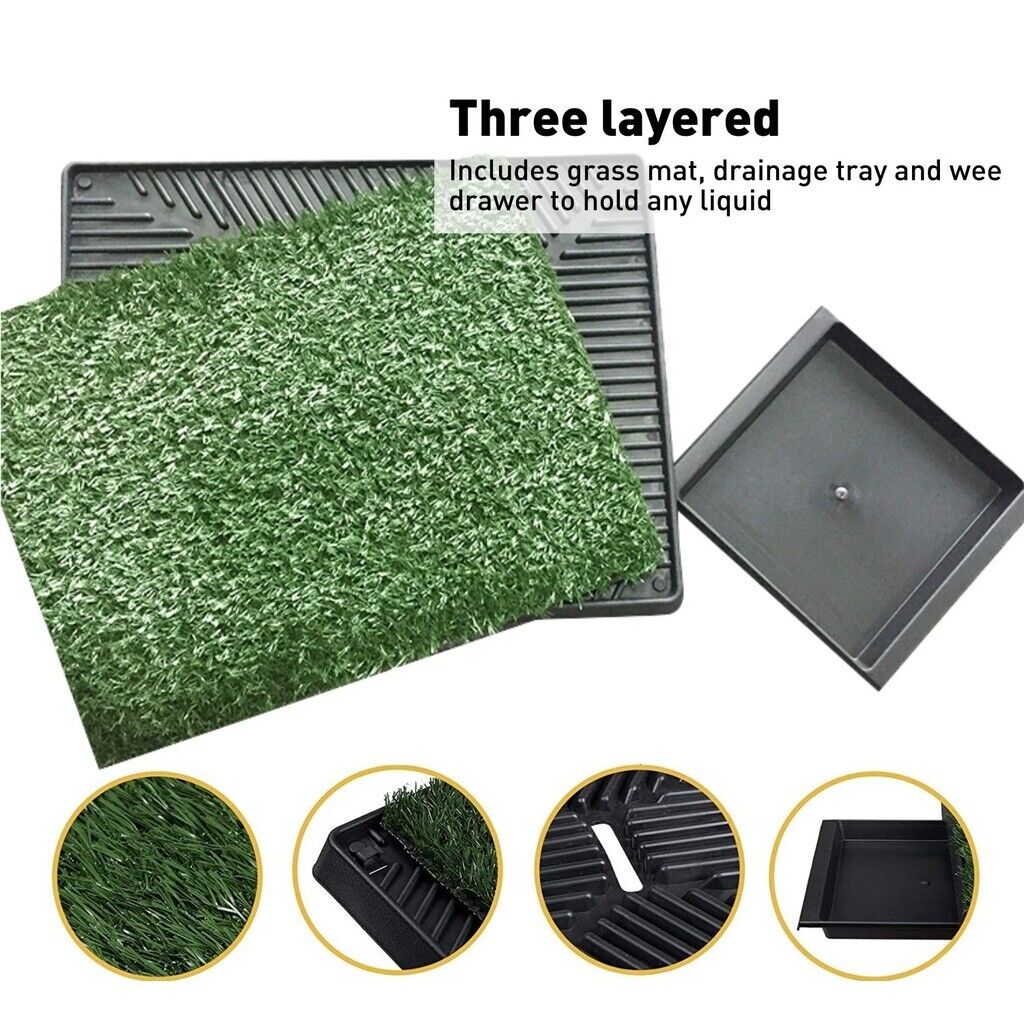 Floofi Pet Grass Training Potty 2 Piece Set FI-LM-111-FE - DogsDomain.com.au