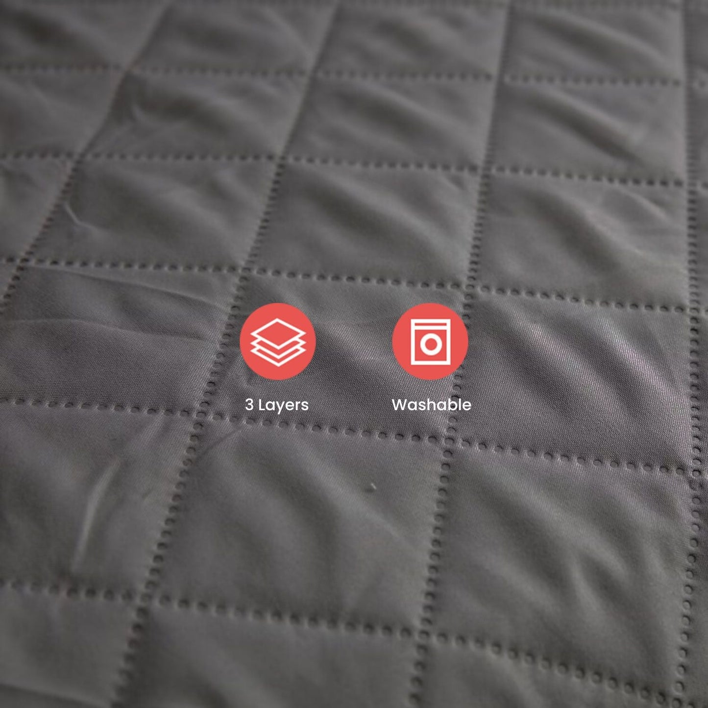 FLOOFI Pet Sofa Cover with Bolster L Size (Grey) FI-PSC-114-SMT - DogsDomain.com.au