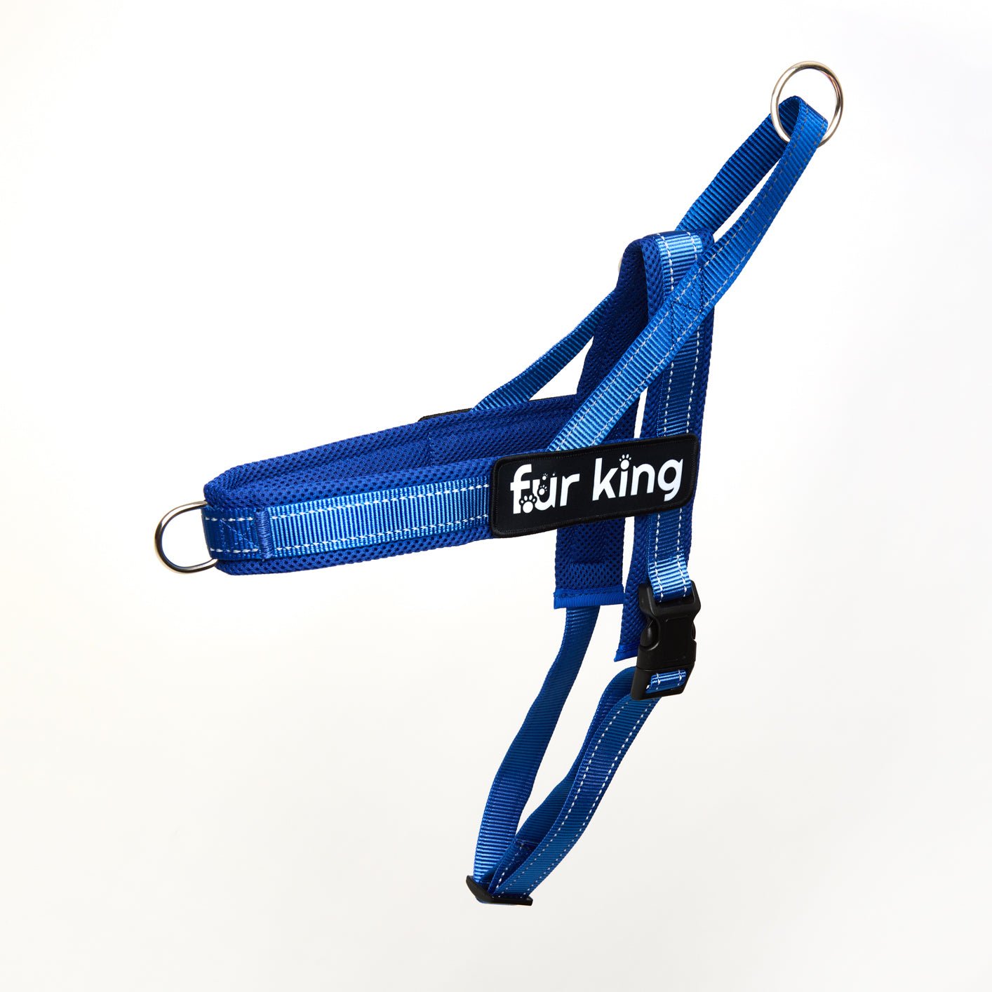 Fur King Signature Quick Fit Harness Small Blue - DogsDomain.com.au
