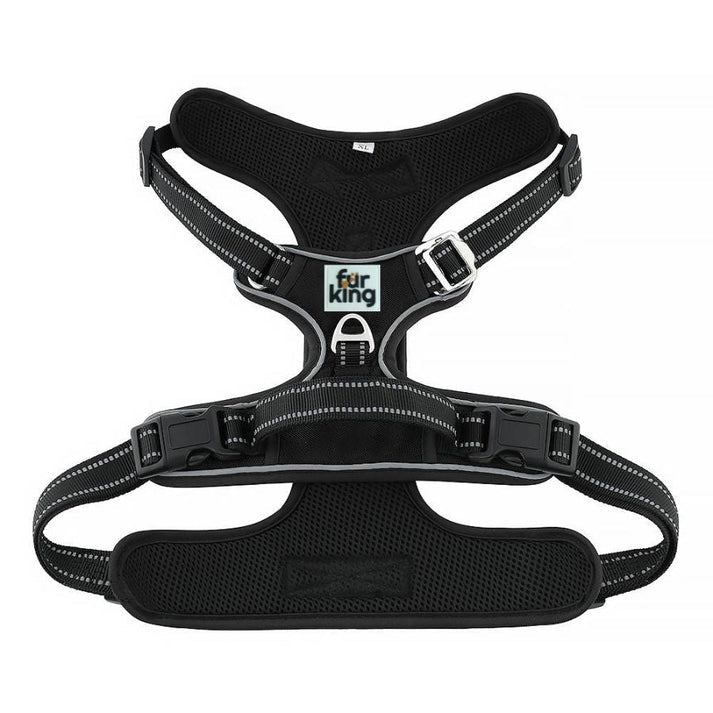 Fur King Ultimate No Pull Dog Harness - Small - Black - DogsDomain.com.au