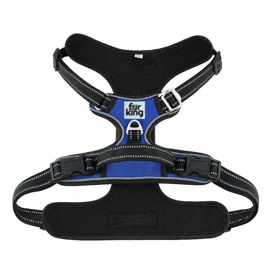 Fur King Ultimate No Pull Dog Harness - Small - Blue - DogsDomain.com.au