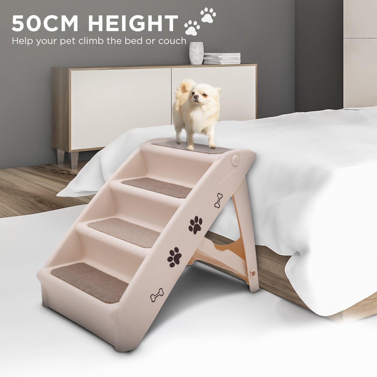 Furtastic 50cm Foldable Step Ladder Stairs - DogsDomain.com.au