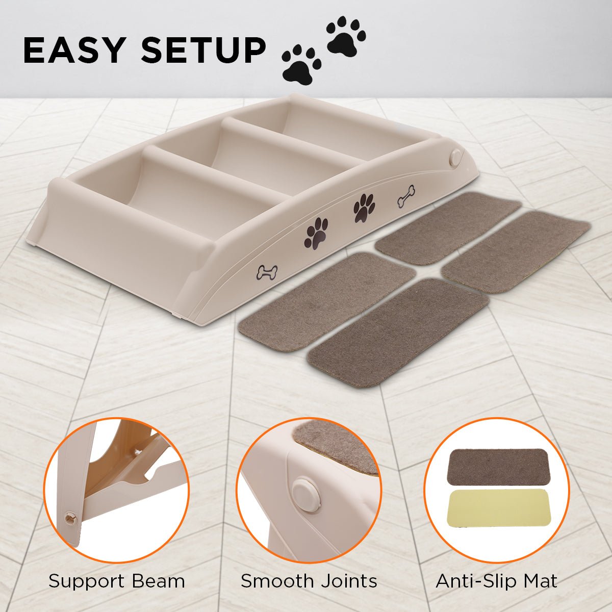 Furtastic 50cm Foldable Step Ladder Stairs - DogsDomain.com.au