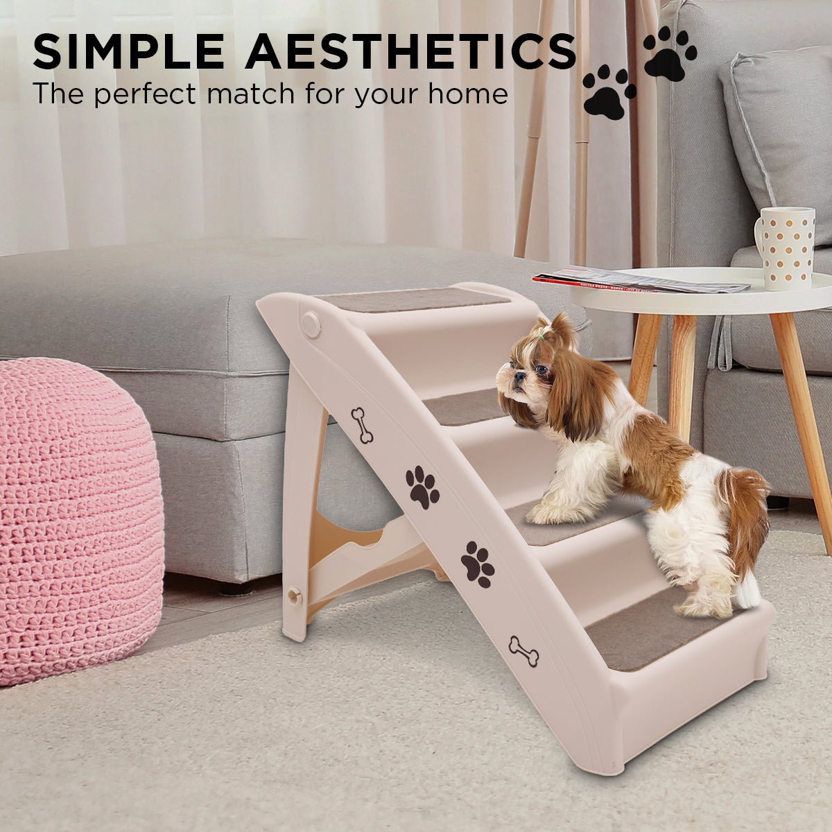 Furtastic 50cm Foldable Step Ladder Stairs - DogsDomain.com.au