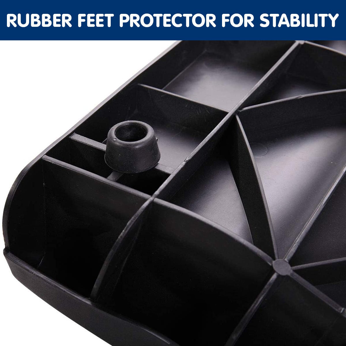 Furtastic Foldable Car Dog Ramp Vehicle Ladder Step Stairs - Black - DogsDomain.com.au