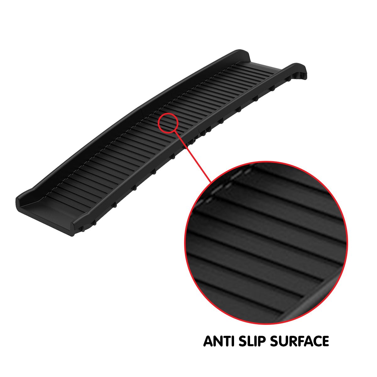 Furtastic Foldable Car Dog Ramp Vehicle Ladder Step Stairs - Black - DogsDomain.com.au