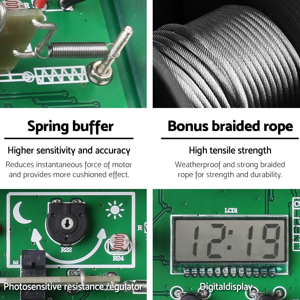 Giantz Automatic Chicken Coop Door Opener Cage Closer - DogsDomain.com.au