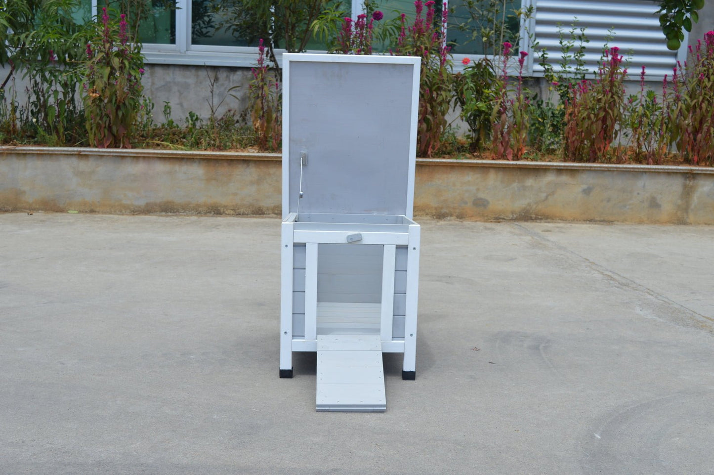 Grey Small Chicken Coop Rabbit Hutch Ferret Cage Guinea Pig Dog Cat Nesting Box - DogsDomain.com.au