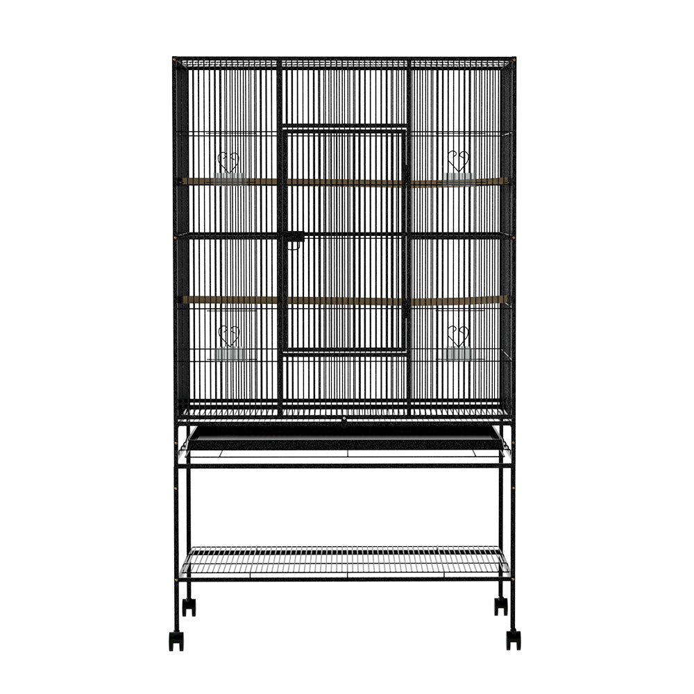 i.Pet Bird Cage Pet Cages Aviary 137CM Large Travel Stand Budgie Parrot Toys - DogsDomain.com.au