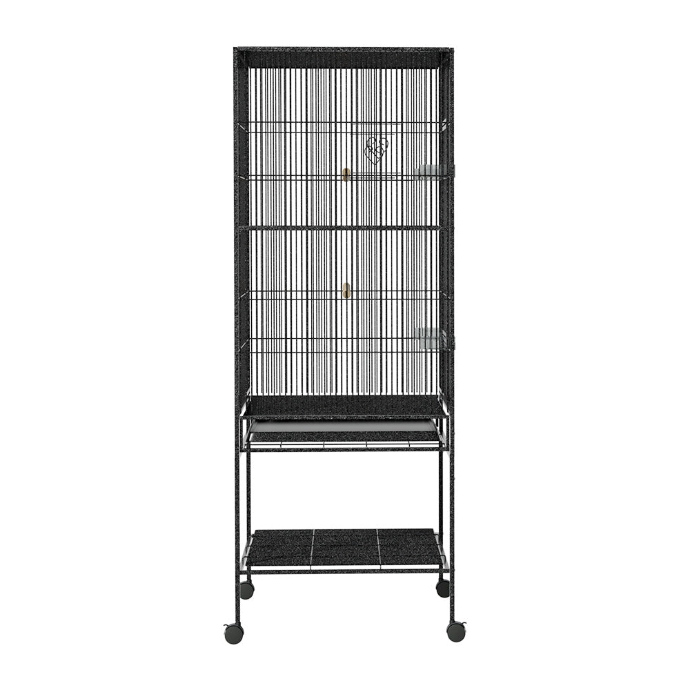 i.Pet Bird Cage Pet Cages Aviary 137CM Large Travel Stand Budgie Parrot Toys - DogsDomain.com.au