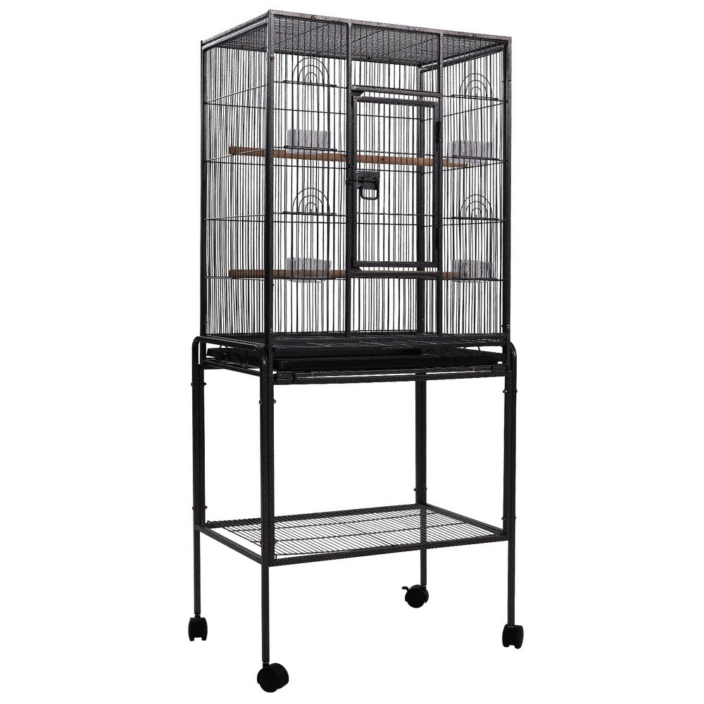 i.Pet Bird Cage Pet Cages Aviary 144CM Large Travel Stand Budgie Parrot Toys - DogsDomain.com.au