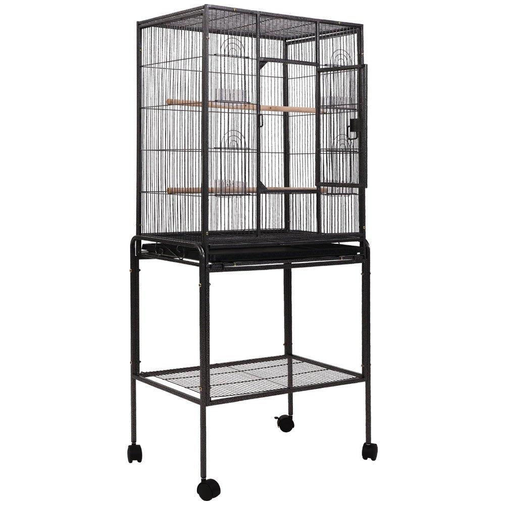 i.Pet Bird Cage Pet Cages Aviary 144CM Large Travel Stand Budgie Parrot Toys - DogsDomain.com.au