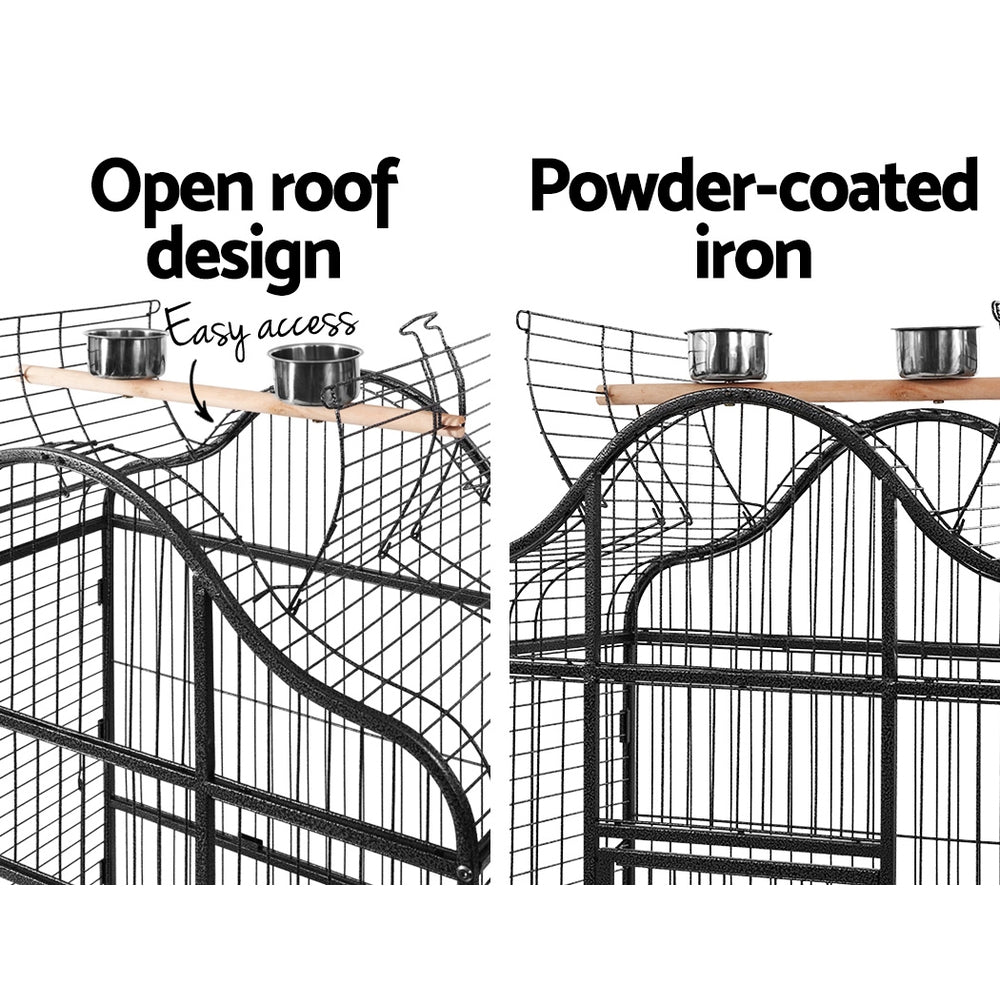 i.Pet Bird Cage Pet Cages Aviary 168CM Large Travel Stand Budgie Parrot Toys - DogsDomain.com.au