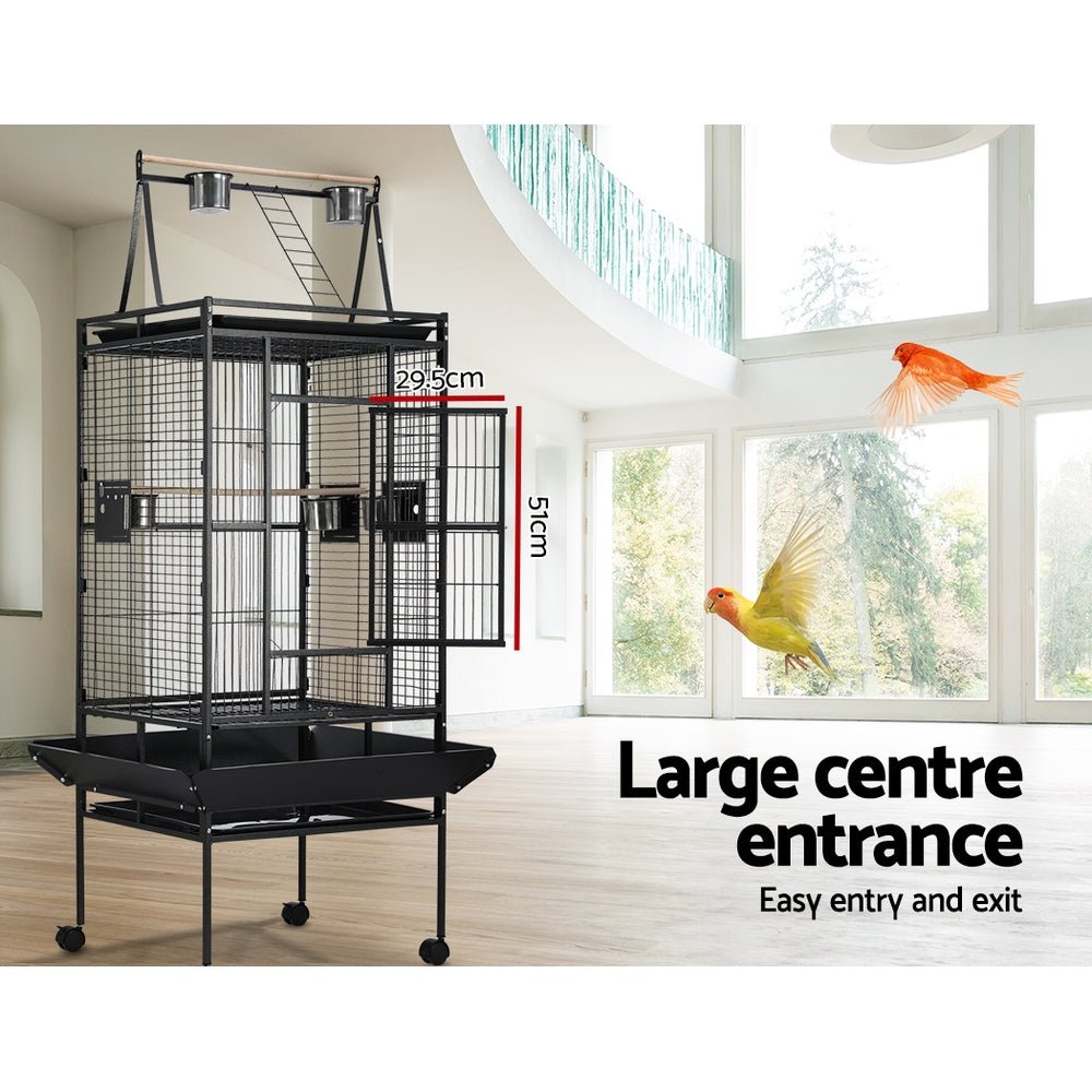 i.Pet Bird Cage Pet Cages Aviary 173CM Large Travel Stand Budgie Parrot Toys - DogsDomain.com.au