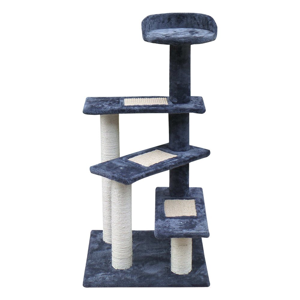 i.Pet Cat Tree 100cm Trees Scratching Post Scratcher Tower Condo House Furniture Wood Steps - DogsDomain.com.au
