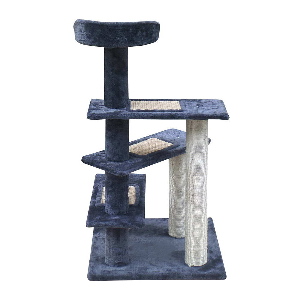 i.Pet Cat Tree 100cm Trees Scratching Post Scratcher Tower Condo House Furniture Wood Steps - DogsDomain.com.au