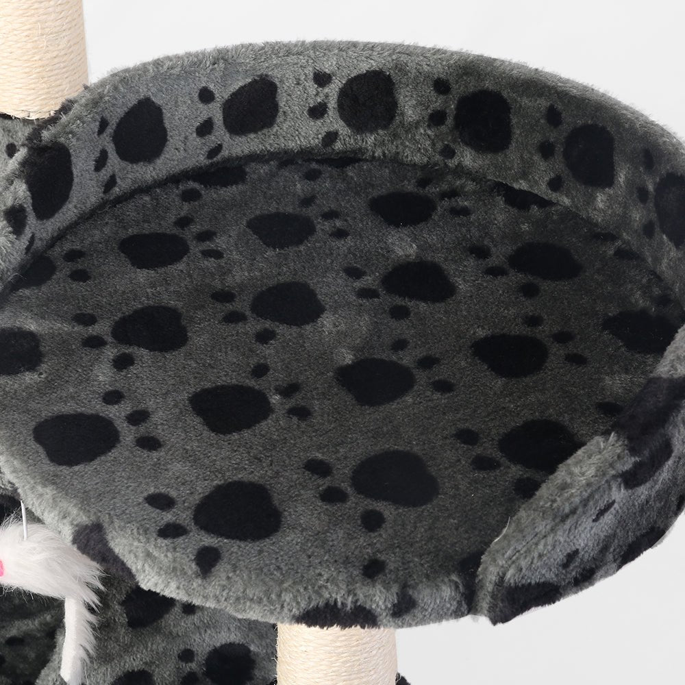i.Pet Cat Tree 120cm Trees Scratching Post Scratcher Tower Condo House Furniture Wood 120cm - DogsDomain.com.au