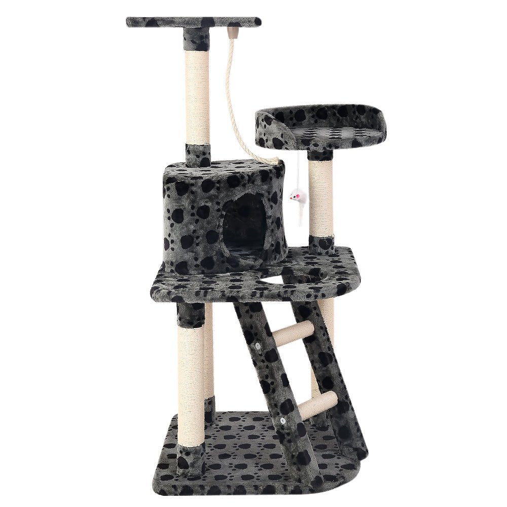 i.Pet Cat Tree 120cm Trees Scratching Post Scratcher Tower Condo House Furniture Wood 120cm - DogsDomain.com.au
