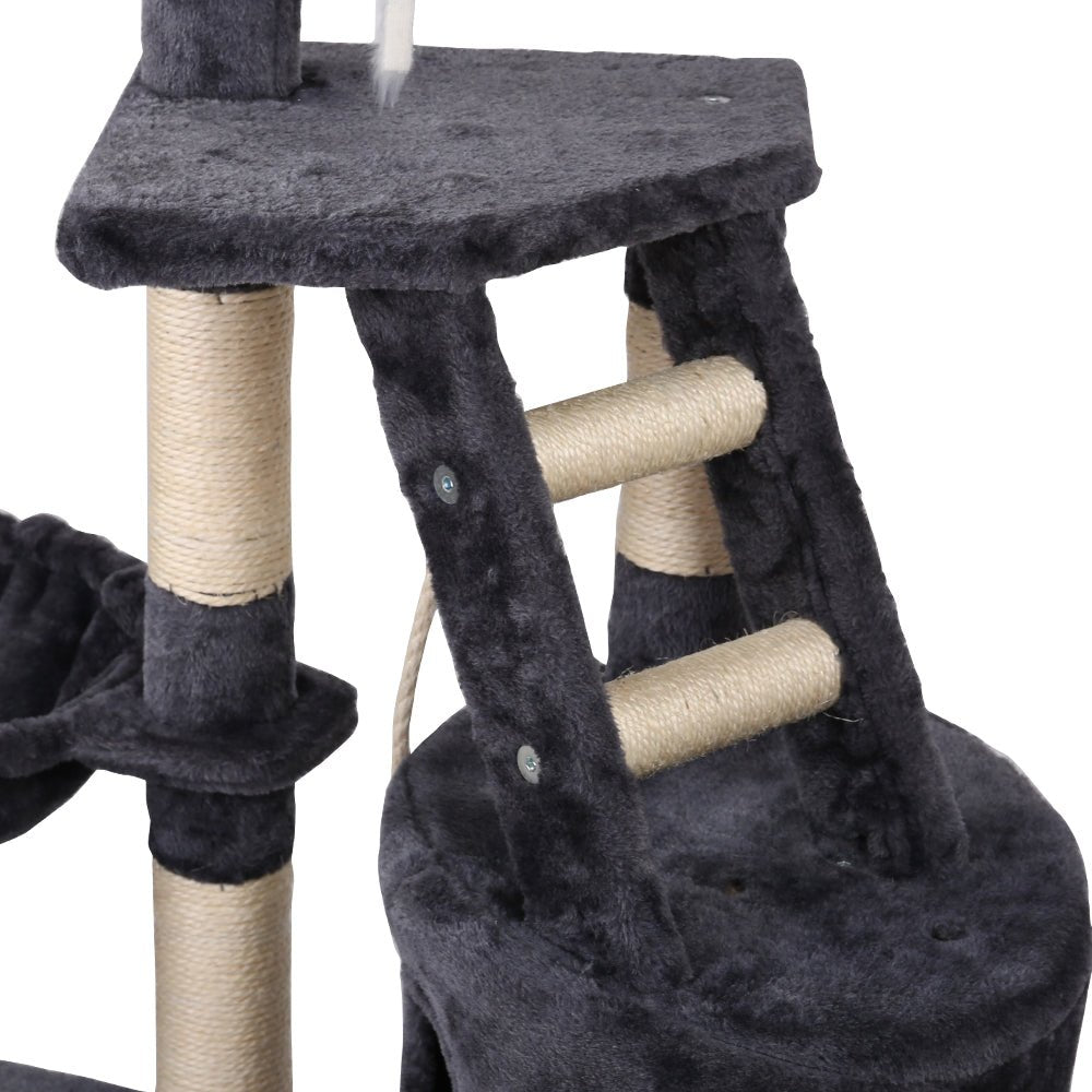 i.Pet Cat Tree 120cm Trees Scratching Post Scratcher Tower Condo House Furniture Wood Multi Level - DogsDomain.com.au