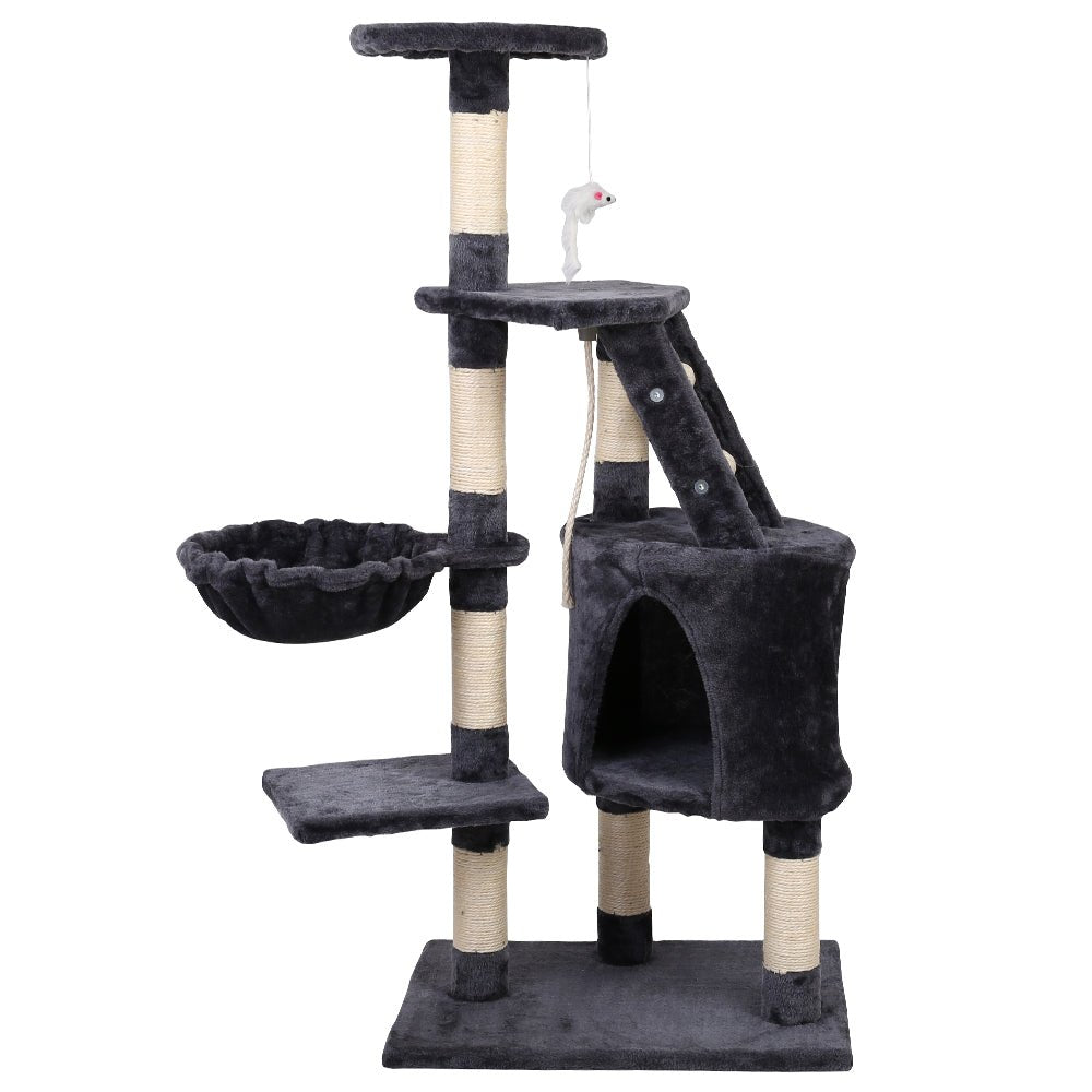 i.Pet Cat Tree 120cm Trees Scratching Post Scratcher Tower Condo House Furniture Wood Multi Level - DogsDomain.com.au