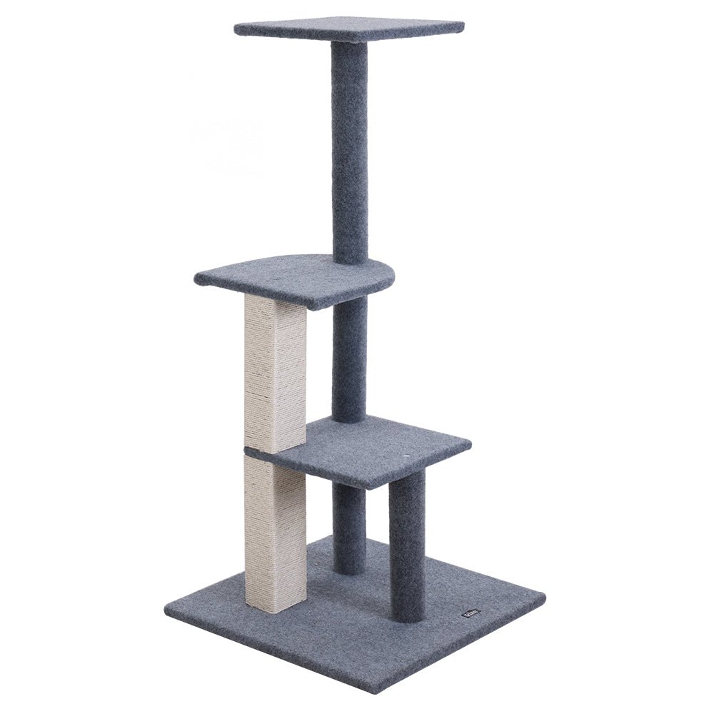 i.Pet Cat Tree 124cm Trees Scratching Post Scratcher Tower Condo House Furniture Wood Steps - DogsDomain.com.au