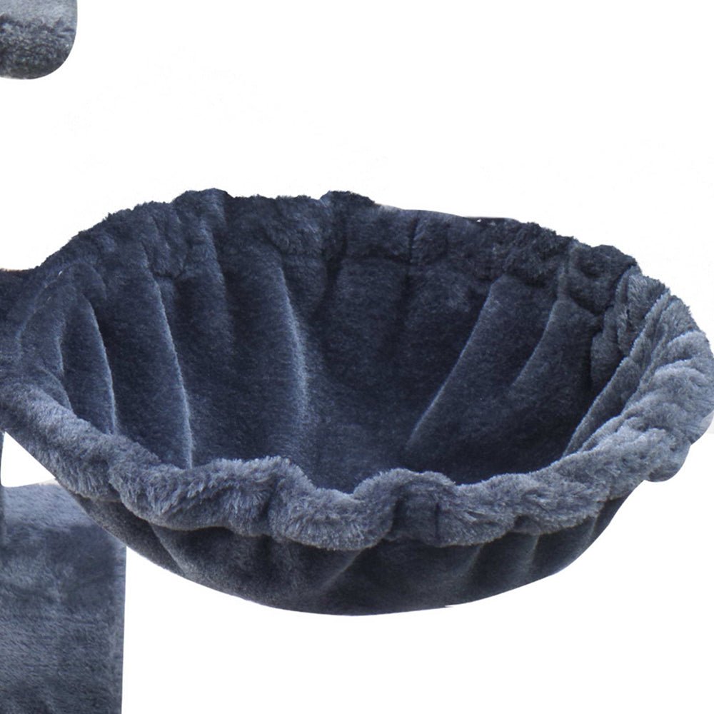 i.Pet Cat Tree 141cm Trees Scratching Post Scratcher Tower Condo House Furniture Wood - DogsDomain.com.au