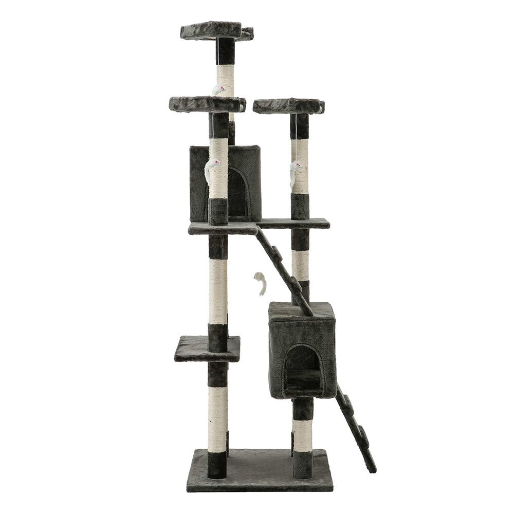 i.Pet Cat Tree 180cm Trees Scratching Post Scratcher Tower Condo House Furniture Wood - DogsDomain.com.au
