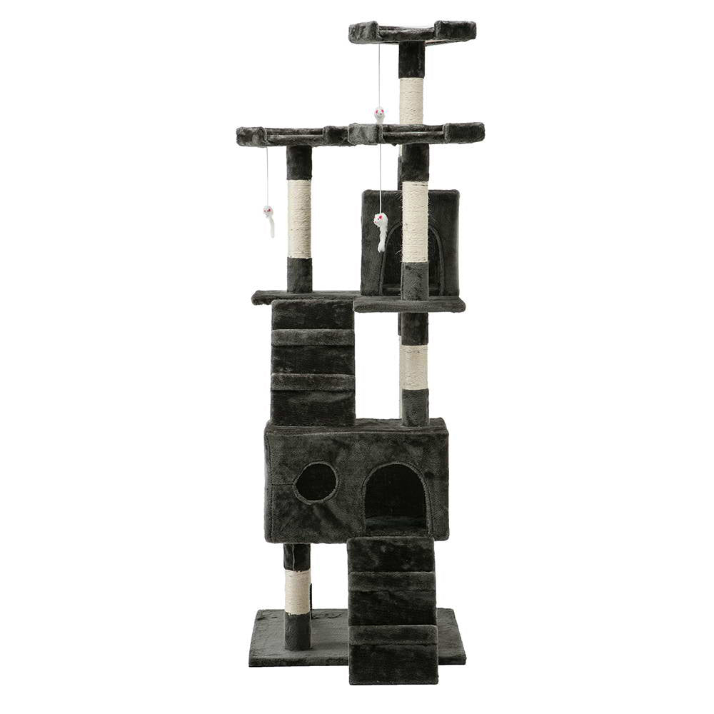 i.Pet Cat Tree 180cm Trees Scratching Post Scratcher Tower Condo House Furniture Wood - DogsDomain.com.au